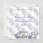 お茶パーティーの退職または誕生日パーティーの招待 招待状 (正面)