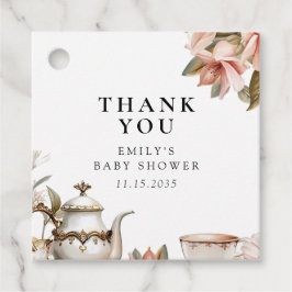 お茶パーティーエレガントベビーシャワー フェイバータグ