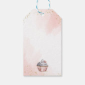 お茶パーティーピンク青感謝してい誕生日 ギフトタグ (裏面)