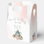 お茶パーティーピンク青感謝してい誕生日 フェイバーボックス (オープン)