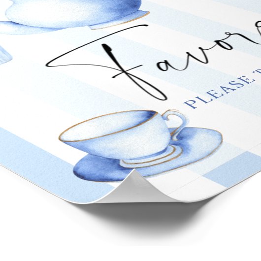 お茶パーティー少年の赤ちゃんシャワーの好意 ポスター (角)