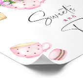 お茶パーティー – お菓子とお菓子の赤ちゃんシャワー ポスター (角)