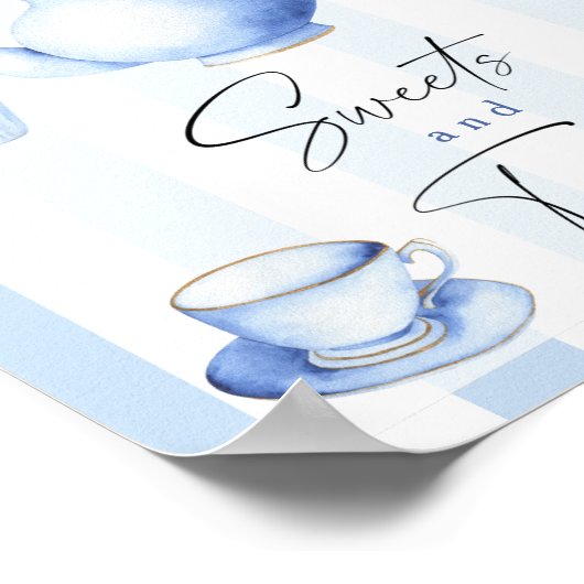 お茶パーティー – お菓子とお菓子の赤ちゃんシャワー ポスター (角)