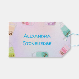 お茶ボバ茶の誕生日をパーしよう ギフトタグ