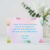 お茶ボバ茶の誕生日をパーしよう サンキューカード (スタンド正面)