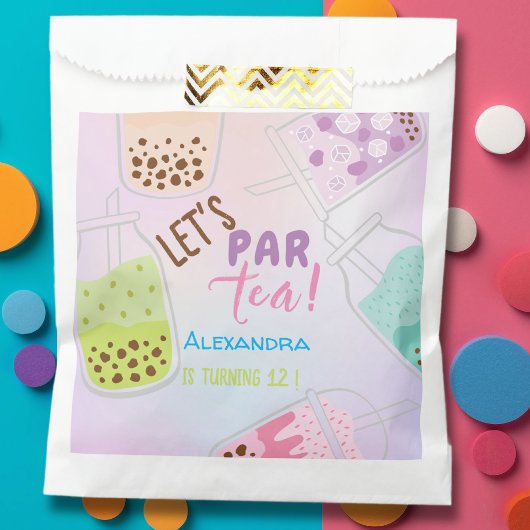 お茶ボバ茶の誕生日をパーしよう フェイバーバッグ