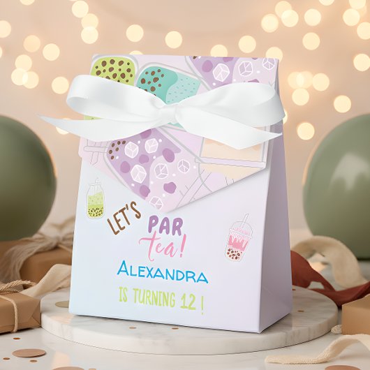 お茶ボバ茶の誕生日をパーしよう フェイバーボックス