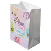 お茶ボバ茶の誕生日をパーしよう ミディアムペーパーバッグ (裏面アングル)