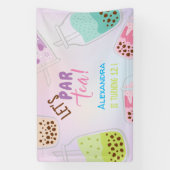 お茶ボバ茶の誕生日をパーしよう 横断幕 (縦)