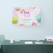 お茶ボバ茶の誕生日をパーしよう 横断幕 (トレードショー)