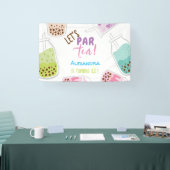 お茶ボバ茶の誕生日をパーしよう 横断幕 (トレードショー)