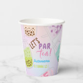 お茶ボバ茶の誕生日をパーしよう 紙コップ (裏面)