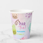 お茶ボバ茶の誕生日をパーしよう 紙コップ (正面)