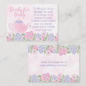 お茶会でベビーシャワーのための絵本カード エンクロージャーカード (正面/裏面)