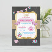 お茶会に招待しよう プリンセスのクラウンハット アリスの誕生日 招待状 (スタンド正面)