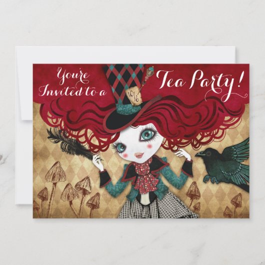 お茶会のカスタムの招待状 招待状 (正面)