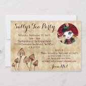 お茶会のカスタムの招待状 招待状 (裏面)