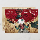 お茶会のカスタムの招待状 招待状 (正面/裏面)