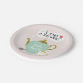 お茶会のベビーシャワー|のベビーは醸造しています ペーパープレート (アングル)