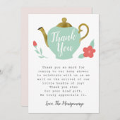 お茶会のベビーシャワー サンキューカード (正面/裏面)