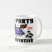 お茶会の保守主義者 コーヒーマグカップ (正面右)