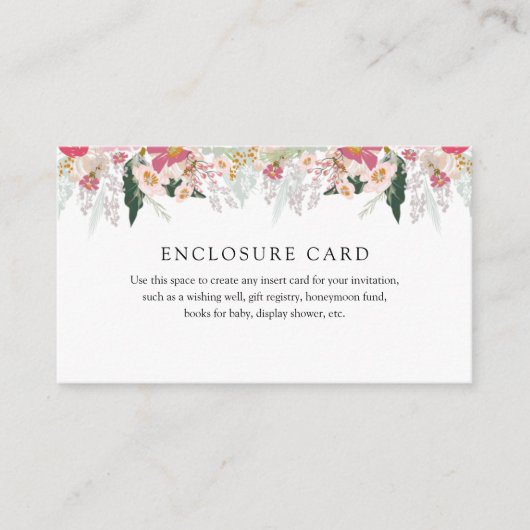 お茶会の招待状に合わせた封入カード エンクロージャーカード (正面)