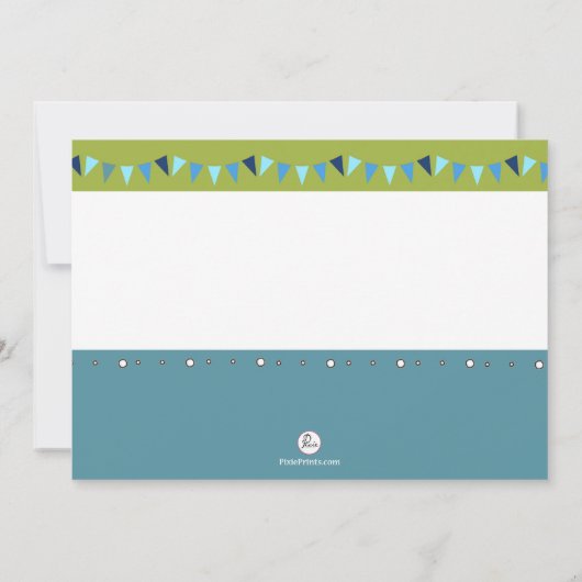 お茶会の誕生日の招待状 招待状 (裏面)