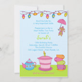 お茶会の誕生日 招待状 (正面)