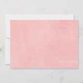 お茶会の誕生日、珊瑚の赤面のピンクの金ゴールドの写真 招待状 (裏面)