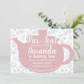 お茶会の遊び心あふれるイラスト 招待状 (スタンド正面)