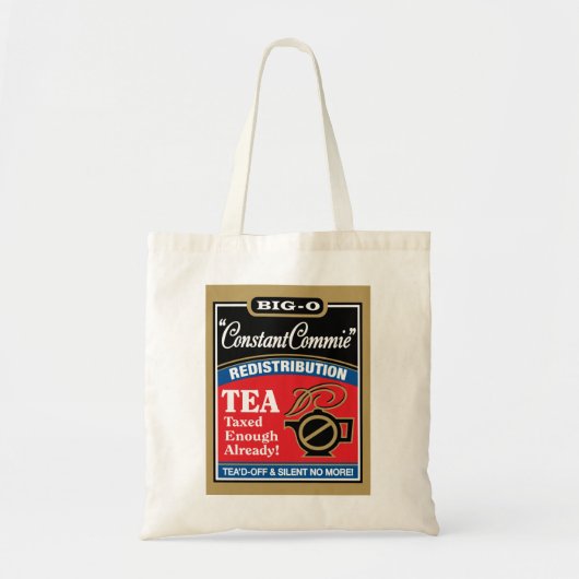 お茶会の100%年の綿のトート トートバッグ (正面)