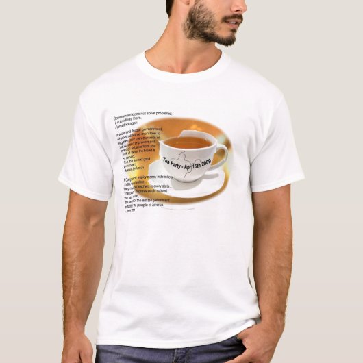 お茶会の2009年の4月15日Tシャツ Tシャツ (正面)