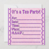 お茶会のCard~Teddyくまへの招待されました 招待状 (裏面)