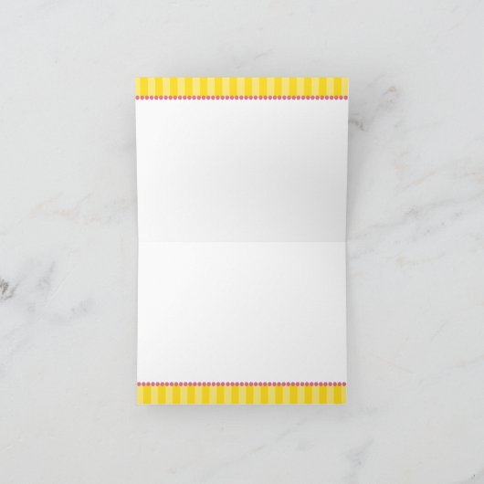 お茶会はメッセージカード感謝していしています サンキューカード (内部)