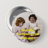 お茶会は小さな女の子のためです 缶バッジ (正面&裏面)