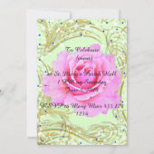 お茶会へのご招待 アラアーティスト 招待状 (裏面)