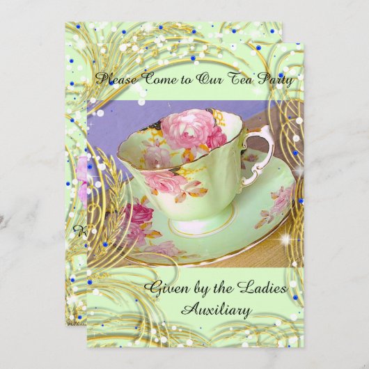 お茶会へのご招待 アラアーティスト 招待状 (正面/裏面)