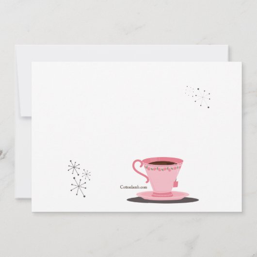 お茶会への招待 招待状 (裏面)