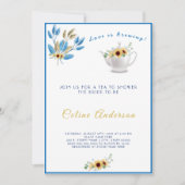 お茶会ラブ招待シャワーブライダル 招待状 (正面)