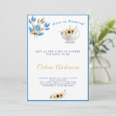 お茶会ラブ招待シャワーブライダル 招待状 (スタンド正面)