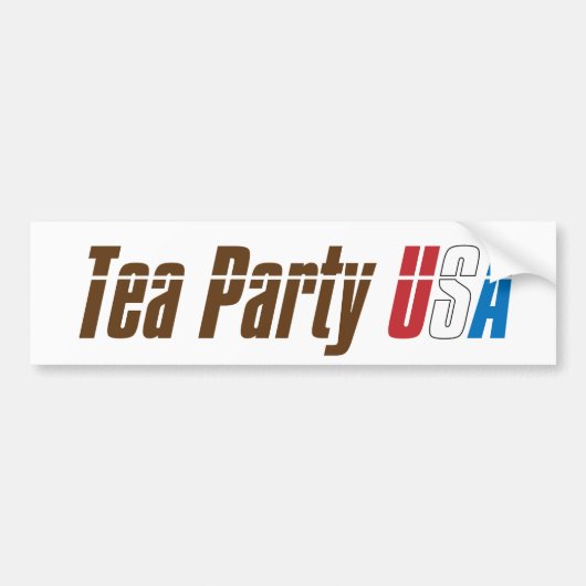 お茶会米国に加わって下さい! バンパーステッカー (正面)