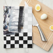 お茶会2 キッチンタオル (四つ折り)