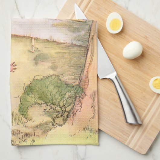 お茶会4 キッチンタオル (四つ折り)