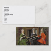 お茶会(キャンバスの油) 名刺 (正面/裏面)