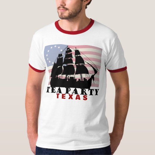 お茶会-テキサス州 Tシャツ (正面)