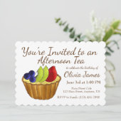 お茶会 バースデー パーティー ブライダル シャワー タルト 招待状 (スタンド正面)