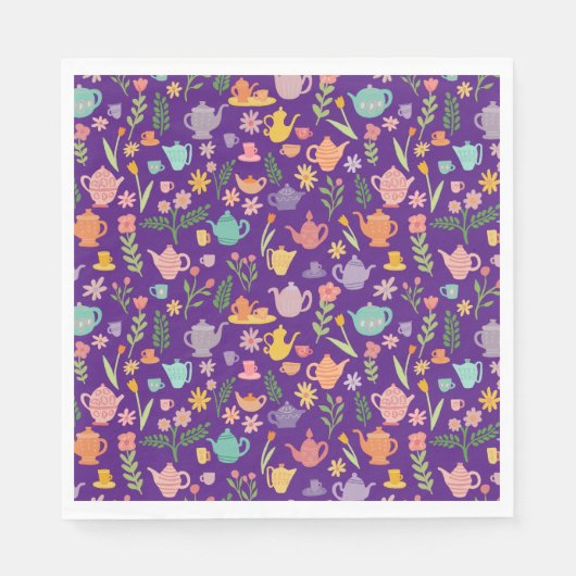 お茶会 パーティー 誕生日 婚礼 イースター 春 花 スタンダードランチョンナプキン (正面)