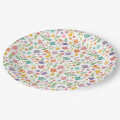 お茶会 ブライダル イースター 誕生日 春 フラワーフェスティバル ペーパープレート (アングル)