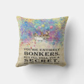 お茶会-不思議の国の狂う引用文のアリス クッション (裏面)