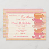 お茶会 招待状 (正面/裏面)